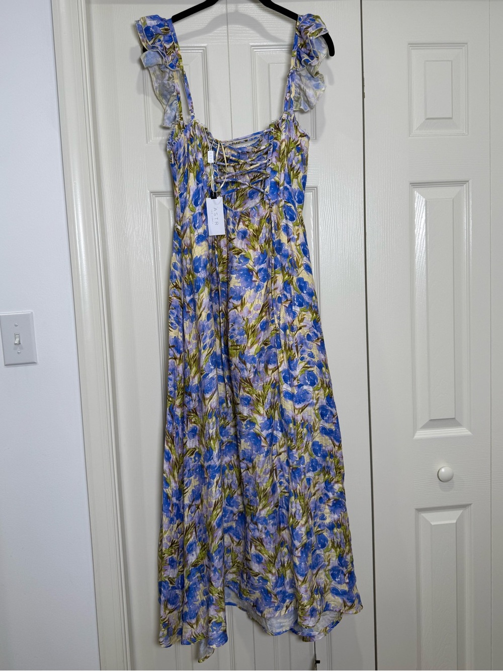 ASTR The Label Wedelia Print Midi Dress Floral Corset Back Size Small - Picture 3 of 16